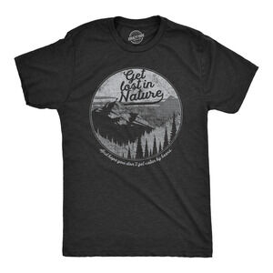 Women's Get Lost in Nature T-shirt Cool Outdoor Adventure XL